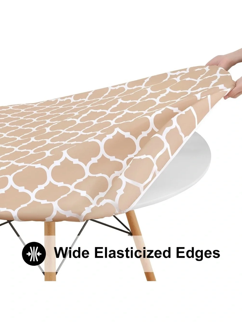Fitted Vinyl Round Tablecloth — 25”-30”